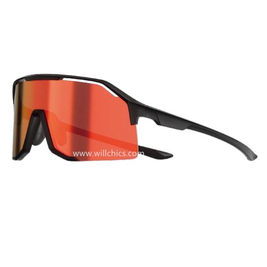 Impact-Resistant PC Lens Sunglasses for Professional Cyclists
