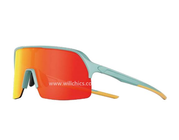 Durable PC Lens Cycling Sunglasses for High-Speed Riding