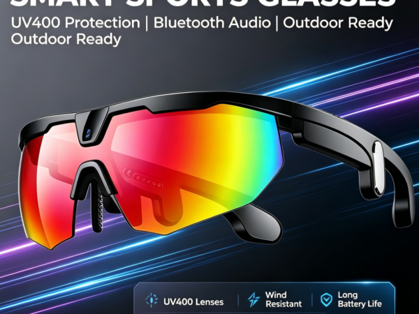 AI-Chat Smart Sunglasses, Wireless Bluetooth Open-Ear Audio, Polarized Sun Glasses with Voice Interaction